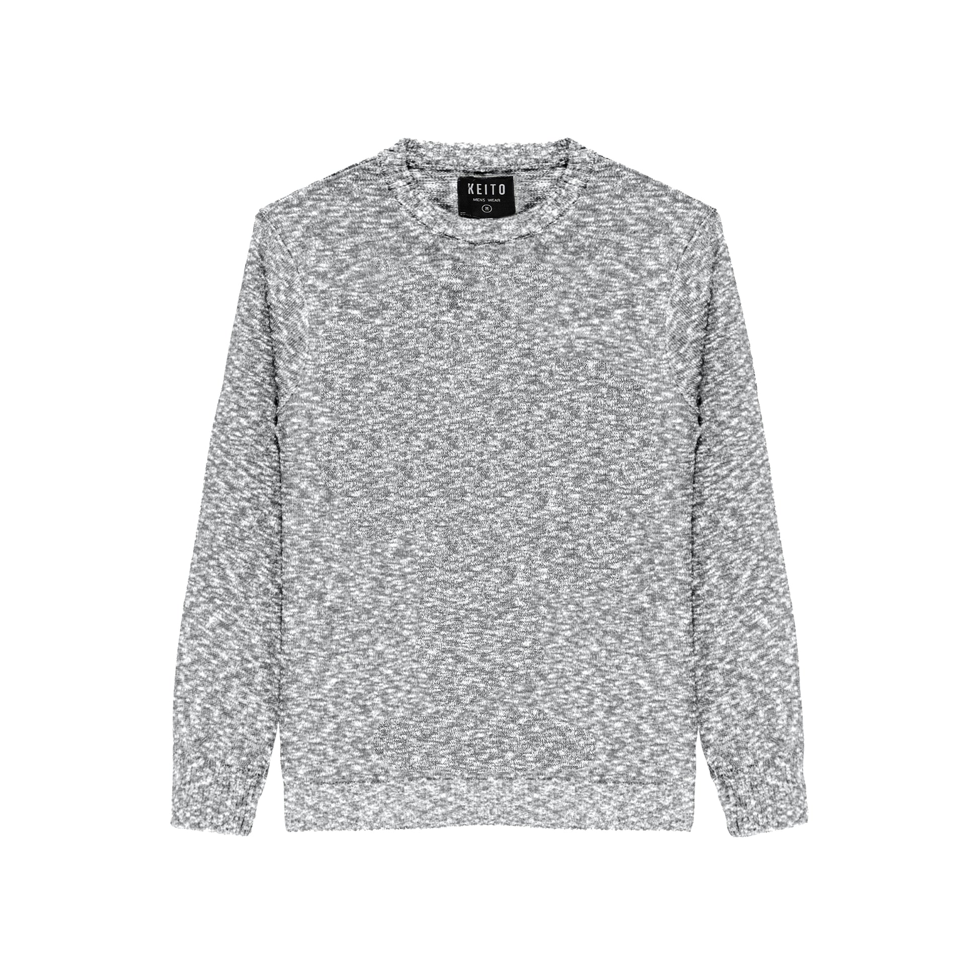 Pull en maille chinee, col rond