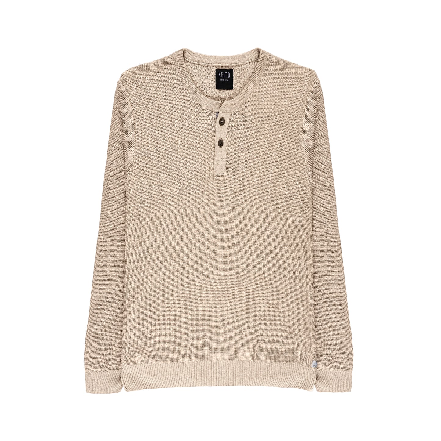 Pull maille, unie avec pate boutonne