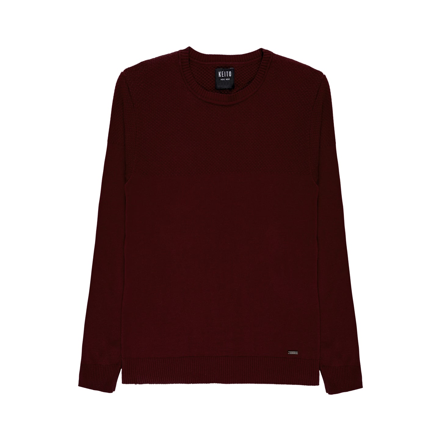 Pull maille uni col rond