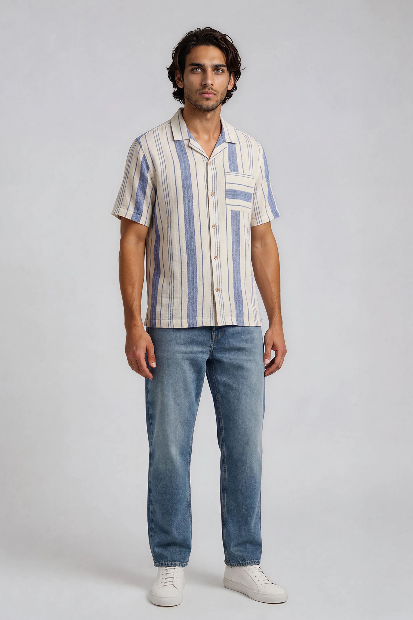 Vens Ch M/C Lin Chemise MC
