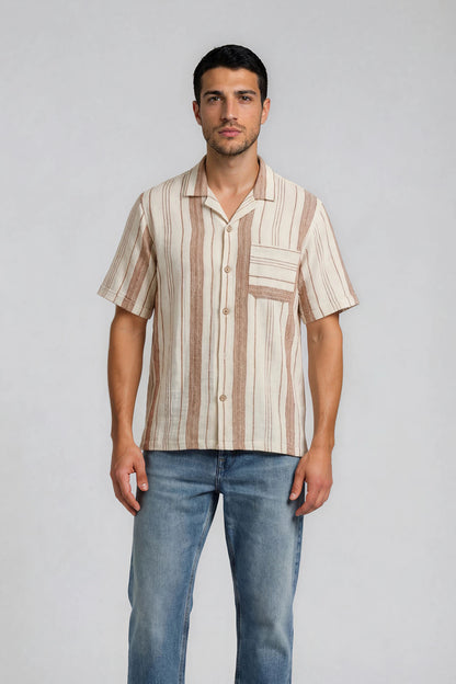 Vens Ch M/C Lin Chemise MC